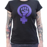 Símbolo feminista entallada KAM